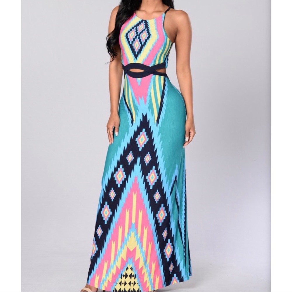 Multicolored Maxi Dress
